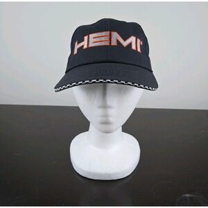Vintage HEMI Daimler Chrysler Racing Stripe Brim Strapback Hat OSFA Made‎ In USA